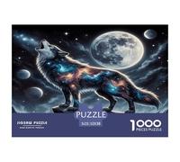 LoboPuzzle Imposible,desafío para Adultos Cielo Nocturno Estelar Entretenimiento Creativo 1000 Piezas Obra De Arte De Juego De para Adultos Y Niños Mayores De 12 Años 52x38cm/1000pcs