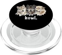 Lobos Aullido Divertido Amante Lobo Divertido Aullido PopSockets PopGrip para MagSafe