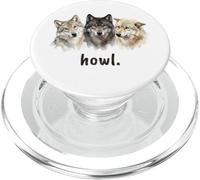 Lobos Aullido Divertido Amante Lobo Divertido Aullido PopSockets PopGrip para MagSafe