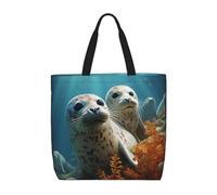 Lobos De Mar Bolso De Mano Casual Bolsa Tote Versátil Bolsas De Compra Para Almacenar Shopping Fitness