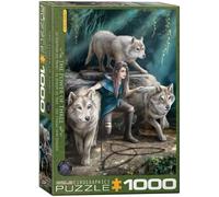 Lobos Familia Ana Stokes 1000pc Puzle Rompecabezas 680mm x 480mm By Eurographics