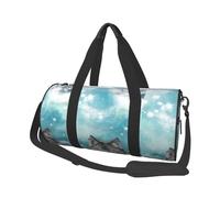 Lobos Grises Lobo Gris Lobo Solitario, Bolsa de Viaje de Gran Capacidad, Bolso Redondo, Bolsa de Viaje Deportiva, Bolsa de Mano, Bolsa de Fitness