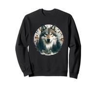 Lobos Lobos Doble Exposición Diseño Gráfico Naturaleza Árboles Regalo Sudadera