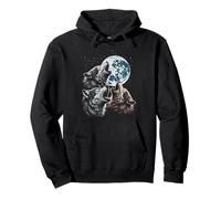Lobos Luna Maldita Aullido Divertido Lobo Meme Parodia Hombres Mujeres Niño Sudadera con Capucha