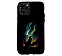 Lobos Northern Lights Graphic Vintage Wildlife Wolf Lover Carcasa para iPhone 11 Pro