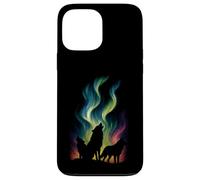 Lobos Northern Lights Graphic Vintage Wildlife Wolf Lover Carcasa para iPhone 13 Pro MAX