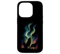 Lobos Northern Lights Graphic Vintage Wildlife Wolf Lover Carcasa para iPhone 14 Pro