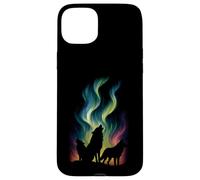 Lobos Northern Lights Graphic Vintage Wildlife Wolf Lover Carcasa para iPhone 15 Plus