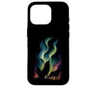Lobos Northern Lights Graphic Vintage Wildlife Wolf Lover Carcasa para iPhone 16 Pro