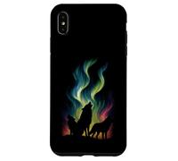 Lobos Northern Lights Graphic Vintage Wildlife Wolf Lover Carcasa para iPhone XS MAX