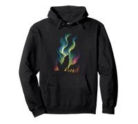 Lobos Northern Lights Graphic Vintage Wildlife Wolf Lover Sudadera con Capucha