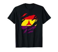 Lobro Design Camiseta Bandera Republicana Brigadas Internacionales Efecto 3D Hombre Unisex Manga Corta Talla S Multicolor
