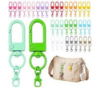 Lobster Clasp Keychain | 36-Piece Colorful Metal Swivel Lightweight |lightweight andIdeal For Crafts, Jewelry Making, andDIY Projects. Use These Clips To Create Purse Charms, Bag Accessories, andSp