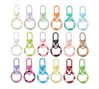 Lobster Claw Clasps Set, 18 Piece Candy Color Spring Hooks, Portable Keychain Clips for Purse Pendant Wallet Bracelet Bag Backpack Crafting and Accessory Making Projects