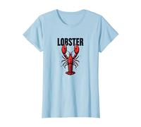 Lobster Mobster: Arte Divertido de crustáceos gángster de mariscos Camiseta, Mujer, Azul Bebé, M