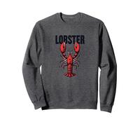 Lobster Mobster: Arte Divertido de crustáceos gángster de mariscos Sudadera, Unisex para Adultos, Jaspeado Oscuro, XL
