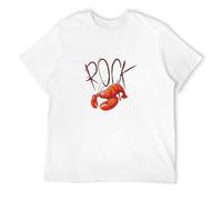 Lobster Rock Mens Fashion Print British Seaside Unisex T-Shirt Printed tee Black Mens Top Shirt M