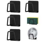 LOBVABA 3pcs Soportes de Esponja Adhesivos, Gancho para Estropajos, Acero Inoxidable 304, Soporte Gancho Estropajos Cocina, Soporte de Esponja de Acero Inoxidable para Almacenamiento en Cocina y Baño