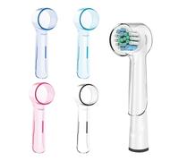 LOBVABA 4 PCS Fundas para Cabezales, Cepillo de Dientes Cubierta Eléctrico, Protectora para Cepillo Eléctrico de Dientes, Cubrir el Cabezal de Cepillo para Cabezales para Viaje y Hogar (Multicolor)
