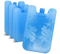 LOBVABA 4 Piezas Placas de Hielo,Hielo Nevera,Bolsas de Hielo,Acumuladores de Frío Nevera,Bloques Congeladores de Frío Pequeños,Plana Freeze Refrigeración Bloques,560ML
