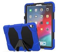 Lobwerk - Funda 3 en 1 para Apple iPad Pro 11 (2018) de 11 Pulgadas con Protector de Pantalla y Soporte Azul Azul