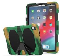 Lobwerk - Funda 3 en 1 para Apple iPad Pro 11 (2018) de 11 Pulgadas con Protector de Pantalla y Soporte Negro Camuflaje