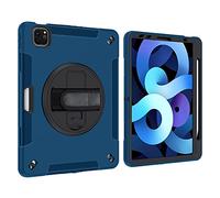 Lobwerk Funda 4 en 1 para Apple iPad Pro 11 2018 2020 de 11 Pulgadas, Resistente a los Golpes, con Soporte y sujeción a Mano, Color Azul Oscuro
