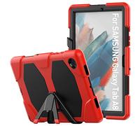 Lobwerk Funda 4 en 1 para Samsung Tab A8 X200 X206 10,5 (protección antigolpes y Soporte), Color Rojo