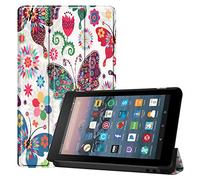Lobwerk - Funda para Amazon Kindle Fire7 2017/2019 de 7 Pulgadas (función Atril, función de Encendido y Apagado automático) Blanco 03