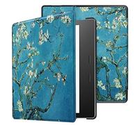 Lobwerk - Funda para Amazon Kindle Oasis 2019 con Funda Smart Cover de 7 Pulgadas con función Atril y función de Encendido y Apagado automático Azul 06