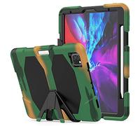 Lobwerk - Funda para Apple iPad Pro 11 2020 (11 Pulgadas, Incluye Protector de Pantalla y Soporte) Negro Camuflaje