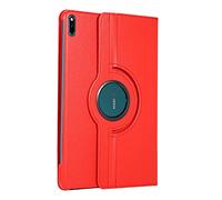 Lobwerk Funda para Huawei MatePad Pro 2021 MRR-W29, Funda Delgada con función Atril y función de Encendido y Apagado automático, Color Rojo