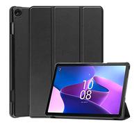 Lobwerk Funda para Lenovo M10 3rd Gen 2022 de 10,1 Pulgadas con función Atril y función de Apagado automático, Color Negro
