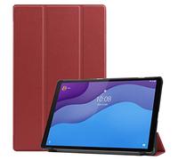Lobwerk Funda para Lenovo Tab M10 2nd 2020 TB-X306F TB-X306X 10.1 Pulgadas Smart Cover Funda con función Atril y función de Encendido y Apagado automático, Color Granate