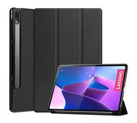 Lobwerk Funda para Lenovo Tab P12 Pro de 12,6 Pulgadas, con función Atril y función de Encendido automático, Color Negro
