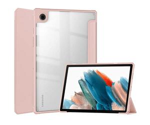 Lobwerk Funda para Samsung Galaxy Tab A8 SM-X200 X205 Smart Cover funda con función atril y función de encendido y apagado automático, color bronce