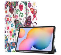 Lobwerk Funda para Samsung Tab S6 Lite P610 P615 10,4 pulgadas Smart Cover Funda con función atril y Auto Sleep/Wake multicolor C3