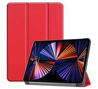 Lobwerk Funda para tablet Apple iPad Pro 12.9 2021 5ª generación 12.9 pulgadas Slim Case Funda con función atril y Auto Sleep/Wake, color rojo