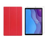 Lobwerk Juego 2 en 1 para tablet Lenovo Tab M10 2nd 2020 TB-X306F TB-306X de 10,1 pulgadas con funda protectora + cristal protector con funda de encendido y apagado automático