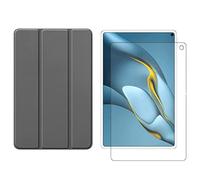 Lobwerk Juego de 2 en 1 para Huawei MatePad Pro 2021 MRR-W29 de 10,8 Pulgadas con Funda Protectora + Cristal Protector con Funda para Coche Sleep/Wake