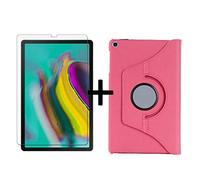Lobwerk - Juego de 2 Fundas Protectoras para Galaxy Tab S5e 10.5 Pulgadas SM-T720 SM-T725 Smartcase 360° + Cristal Protector Rosa Rosa