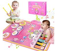 Lobyoh Juguetes para Bebés 1 Año, 2 en 1 Alfombra Musical Juguete de Tambor para Pequeños, Regalo de Princesa para Niñas 1 2 3 4 5 Años