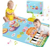 Lobyoh Juguetes para Bebés 1 Año, 2 en 1 Alfombra Musical Juguete de Tambor para Pequeños, Regalos Educativos para Niños Niñas 1 2 3 4 5 Años