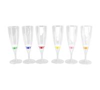 LOCADENCE 6 PCS 150ML LED Copas de Flauta de Champán para Vino, Copa de Cóctel Luminosa LED Innovadora, Copa de Champán KTV PS Juego de Copas de Vino para Fiestas, Discotecas,