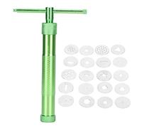 LOCADENCE Extrusor de Arcilla, Kit de Extrusor de Pasta de Azúcar Giratorio Multifuncional de Acero Inoxidable con Moldes, Extrusores de Arcilla para Cerámica y Alfarería Mezclador