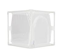 Locadence Jaula Hábitat Mariposas, 6.3 X 6.3 X 6.3 Pulgadas, Caja Incubadora Cría Hábitat Mariposas Malla PVC Reutilizable para Invernadero, Avispas Parásitas, Animales Pequeños (Reversed U Shaped)