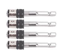 LOCADENCE Juego de 4 adaptadores de zócalo de grado de impacto, punta hexagonal y adaptador de zócalo, diseño 2 en 1, punta hexagonal de vástago de 1/4 de pulgada