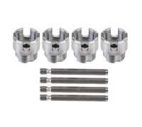 LOCADENCE Juego de 4 herramientas de roscado de tubos internos y externos, vástago hexagonal de acero de aleación de 1/4 pulgadas, kit de roscado de tubos de alta dureza