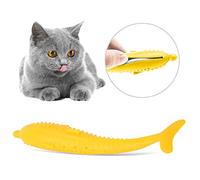 Locadence Juguetes Interactivos para Gatos, Cepillo de Dientes de Silicona de 16,5 cm con Hierba Gatera, Juguetes Interactivos para Gatos Domésticos Que Limpian los Dientes
