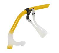 Locadence Snorkel Natación, 18,9 X 4,6 X 1,2 Pulgadas, Tubo Snorkel Silicona Portátil, Entrenamiento Natación con Soporte Cabeza Ajustable para Buceo, Pesca Submarina (Amarilla)